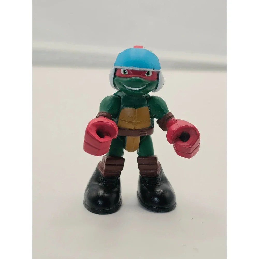 TMNT Half-Shell Heroes Raphael Figure Red Gloves Helmet 2014 Playmates